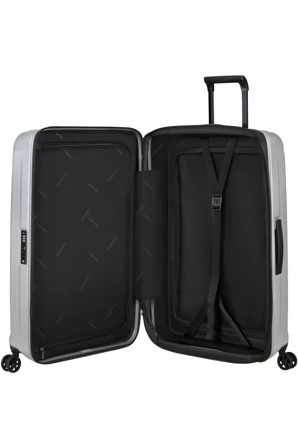 Mala de Viagem Grande 75cm Expansível 4 Rodas Prateado Mate - Nuon | Samsonite