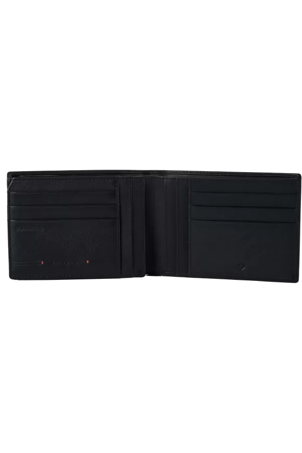 Carteira de Homem em Pele para 9 Cartões Preta - Simpla SLG | Samsonite