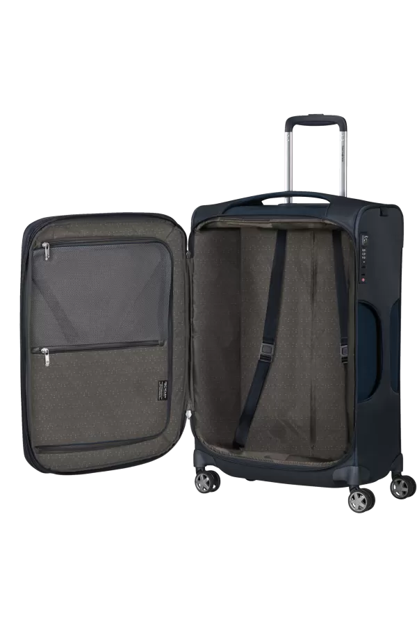 Mala de Viagem Média 63cm Expansível 4 Rodas Azul Meia-Noite - D'Lite | Samsonite