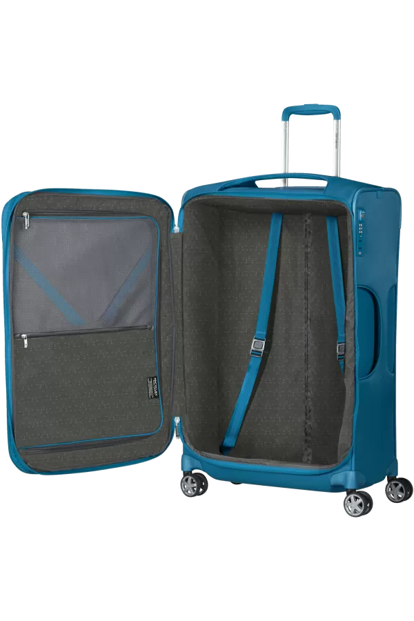 Mala de Viagem Grande 78cm Expansível 4 Rodas Azul Petróleo - D'Lite | Samsonite