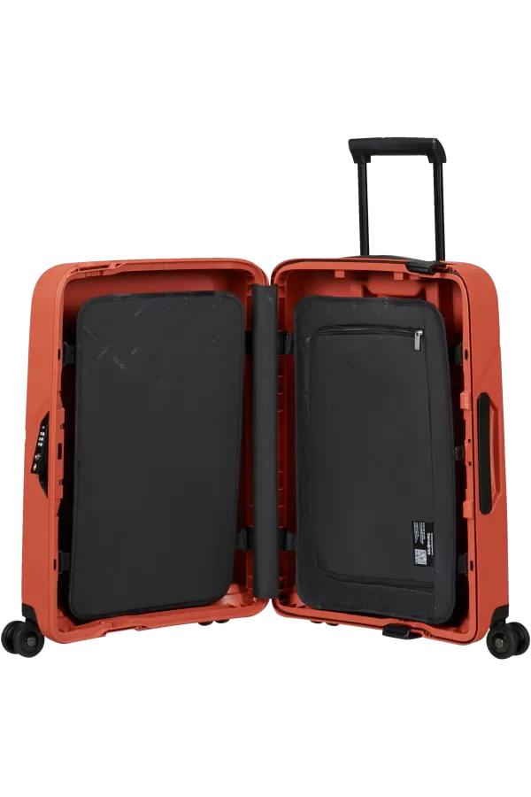 Mala de Cabine 55cm 4 Rodas Laranja Bordo - Magnum Eco | Samsonite