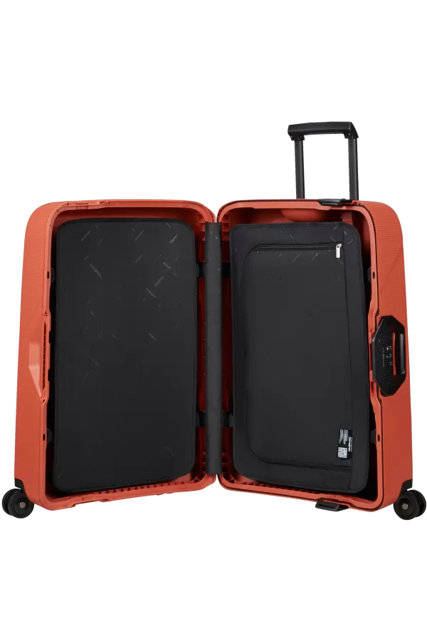 Mala de Viagem Média 69cm 4 Rodas Laranja Bordo - Magnum Eco | Samsonite