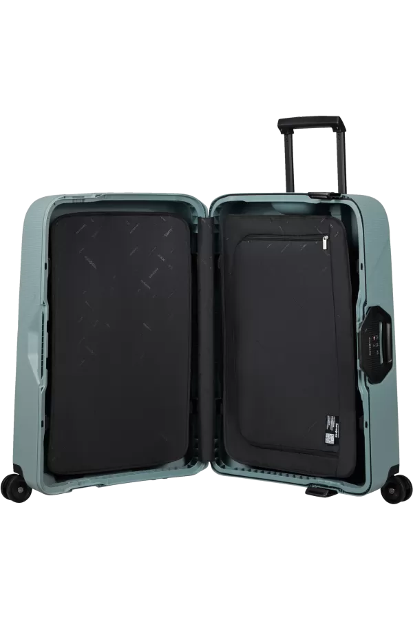 Mala de Viagem Média 69cm 4 Rodas Azul Gelo - Magnum Eco | Samsonite