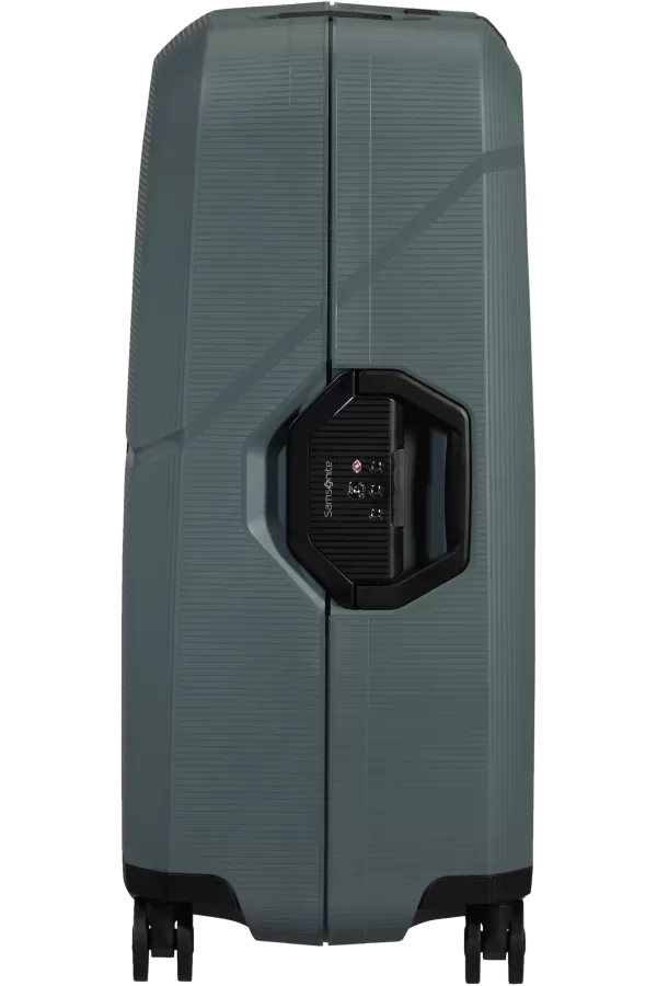 Mala de Viagem Média 69cm 4 Rodas Cinza Petróleo - Magnum Eco | Samsonite