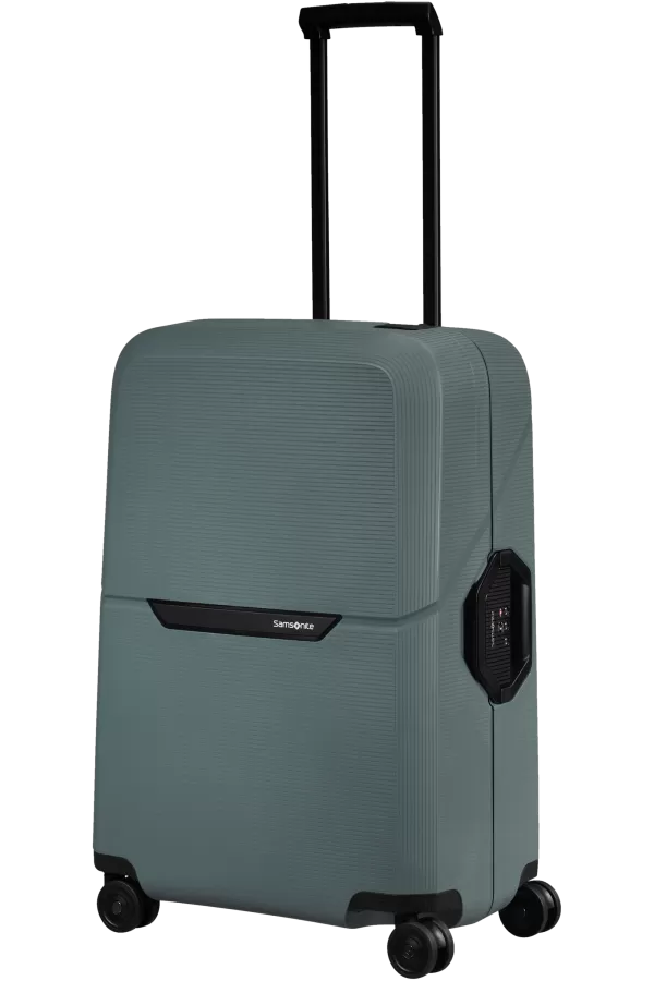 Mala de Viagem Média 69cm 4 Rodas Cinza Petróleo - Magnum Eco | Samsonite